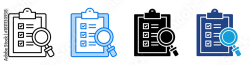 Evaluation icon set multiple style collection