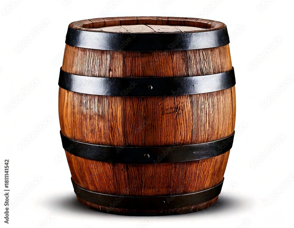 Obraz premium Separated Antique Wooden Barrel