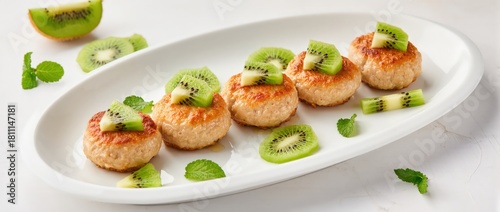 mini chicken patties with fruit