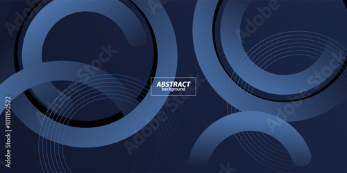 Abstract blue circle background. Trendy shape element pattern background. Simple line concept. eps10