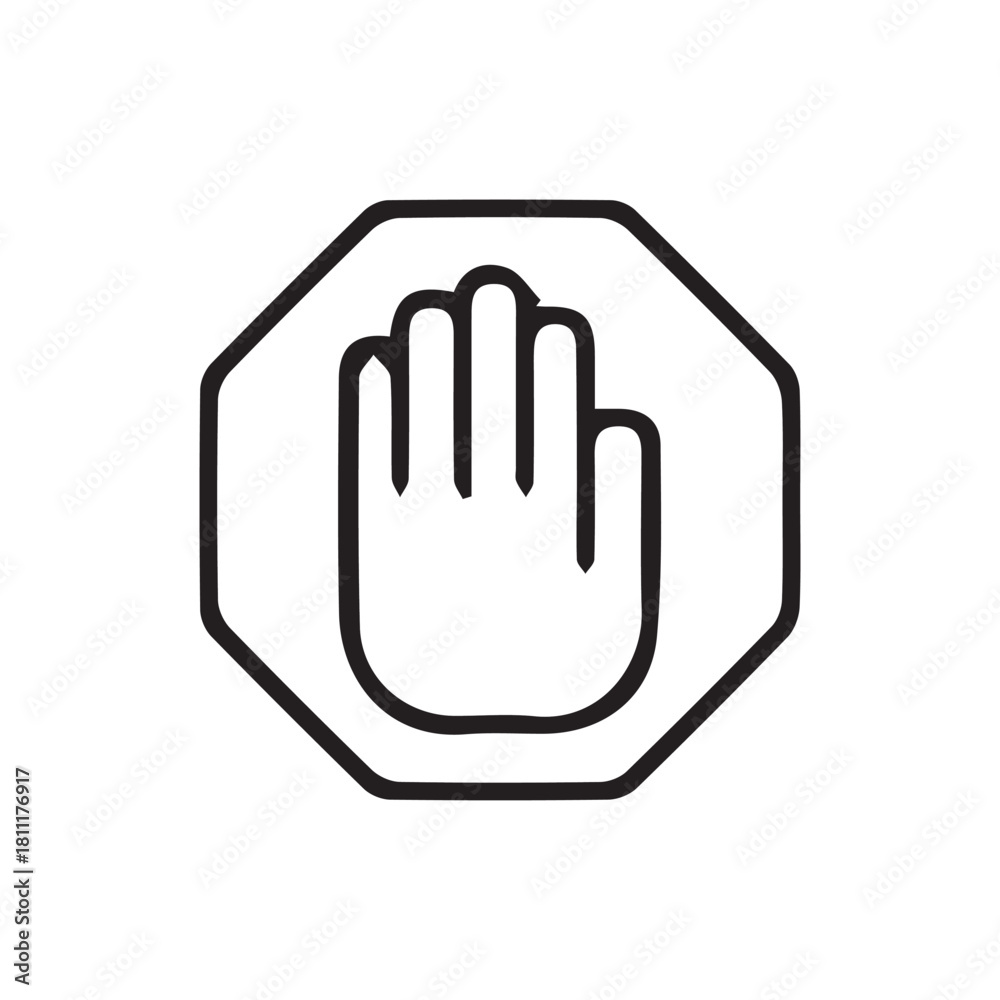 Obraz premium vector hand icon on white background