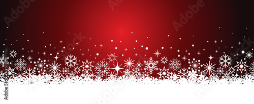 Festive Elegant Modern Snowflakes Holiday Christmas luxury red banner border frame winter vector New Year for Social media, Website, App, Blogs, Print, Sale