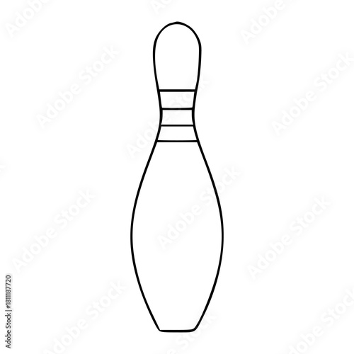 line art of a tenpin bowling skittle