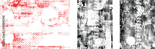 Set of grunge texture vector overlays with unique style for modern design,posters and digital layouts.Combined and mixed layered background for digital design. Vector backgrounds collection.