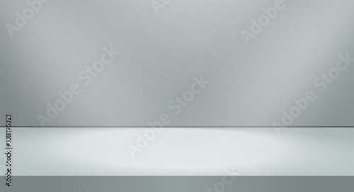 Minimalist gray and navy studio background with smooth gradient lighting and soft shadows, perfect for showcasing products, cosmetic packaging, or branding mockups on websites and online stores.