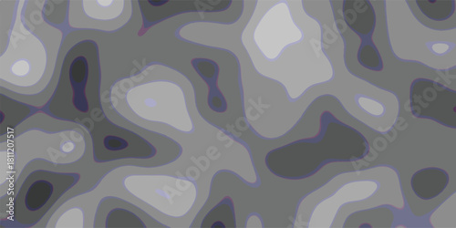 Abstract topographic contour pattern with smooth transitions between gray shades and subtle purple outlines, suitable for modern backgrounds and digital art creations