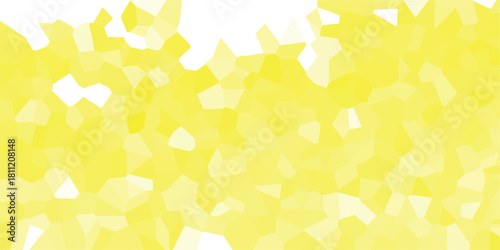 Vibrant yellow and white abstract mosaic pattern composed of irregular geometric shapes, creating a bright and energetic background for creative design and digital art
