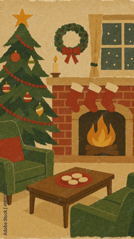 Fototapeta premium Cozy festive holiday scene.