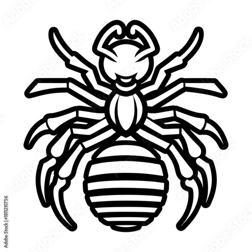 Glyph style icon representing an ant logo