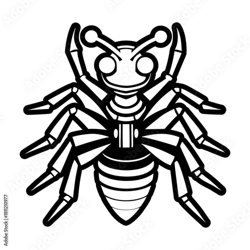 A solid style icon showing an insect symbol