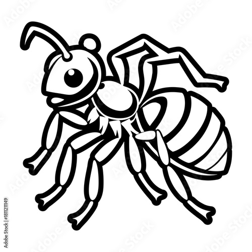 A solid style icon showing an insect logo