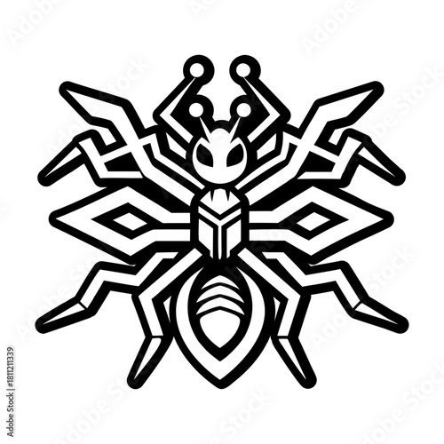 A solid style icon showing an insect symbol