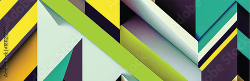 Multicolor geometric pattern Abstract psychedelic background. Panoramic vector illustration	