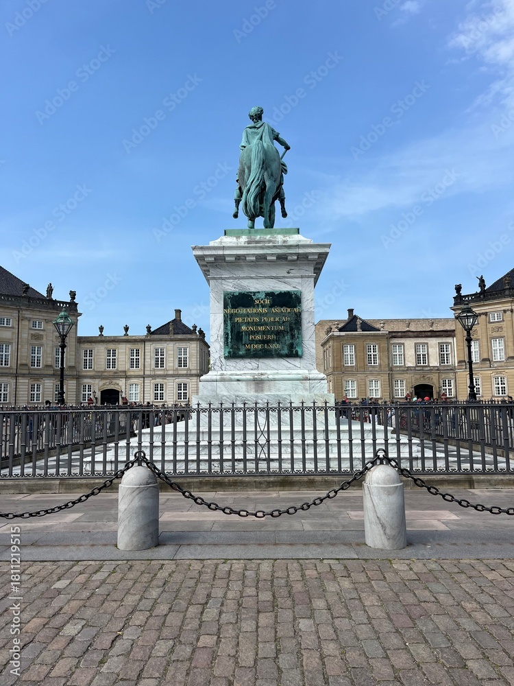 Fototapeta premium Amalienborg Palace in Copenhagen, Denmark 