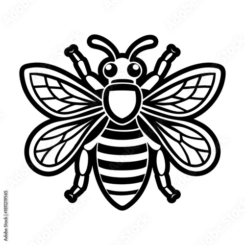 Glyph style icon representing a bee specie