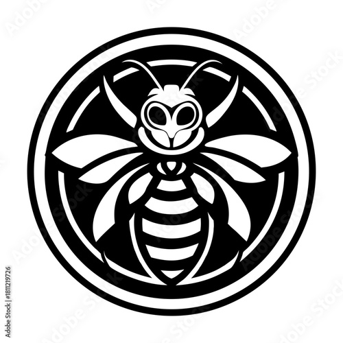 A solid style icon showing an anthophila symbol