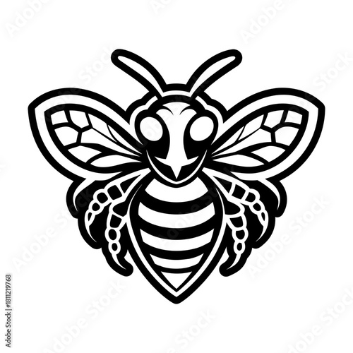 A solid style icon showing a pollinator logo