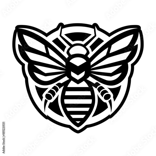A solid style icon showing a pollinator logo