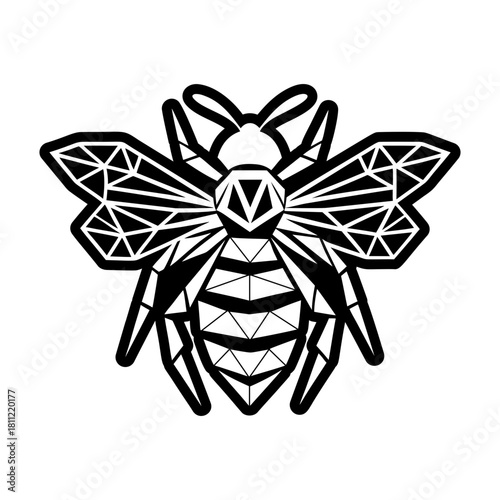 Filled style icon depicting a honeybee creature