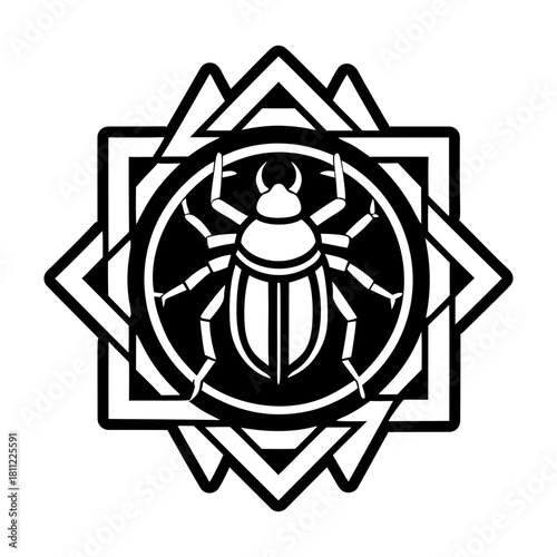 A glyph style icon showing weevil symbol