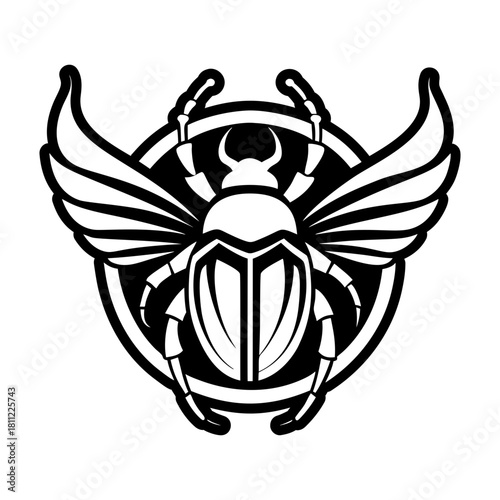 A glyph style icon showing weevil symbol