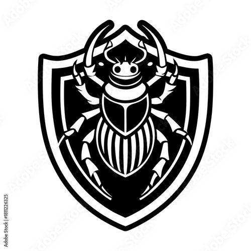 Glyph style icon showing an insect symbol