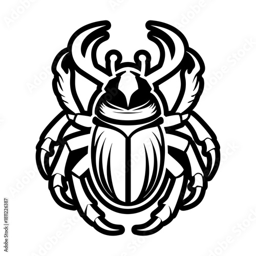 A filled style icon showing an insect