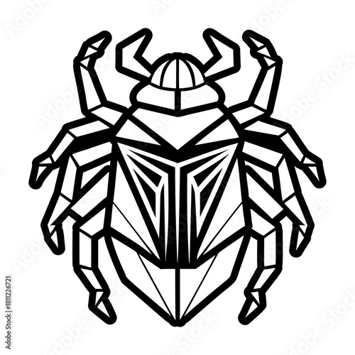 Glyph style icon showing an insect symbol