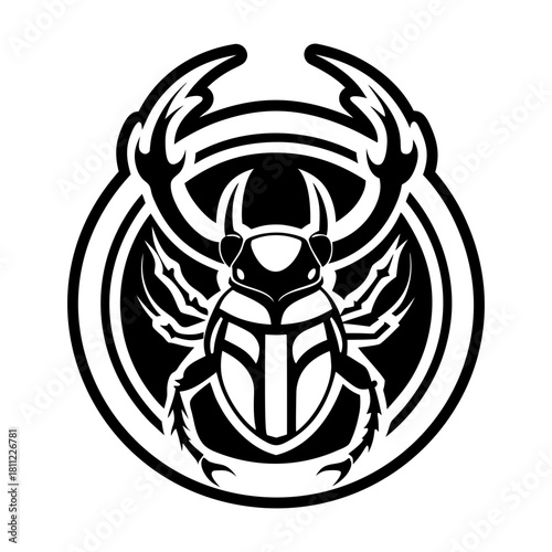 A filled style icon showing an insect