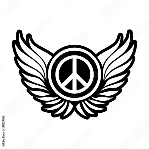 Filled style icon depicting a plumage symbol