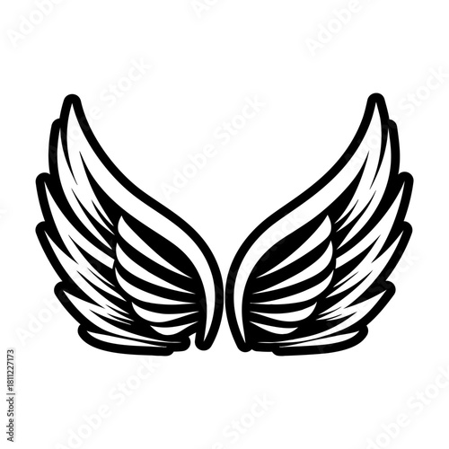 A solid style icon showing a bird feather