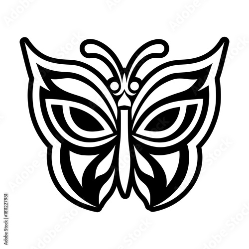 Glyph style icon showing papillon logo