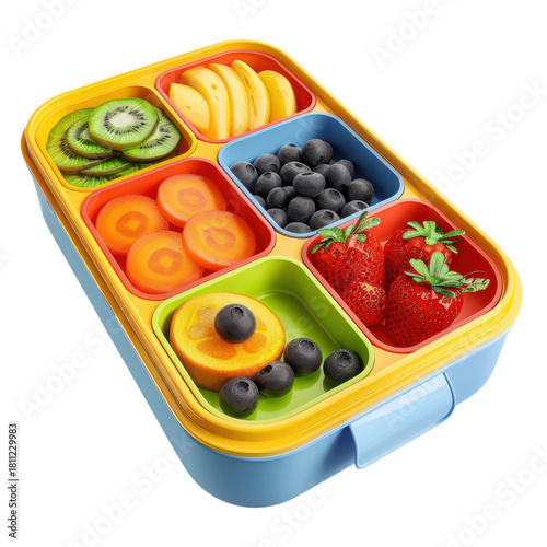 Healthy Colorful Lunchbox Fresh Fruits and Veggies for Kids School Lunch Ideas Meal Prep and