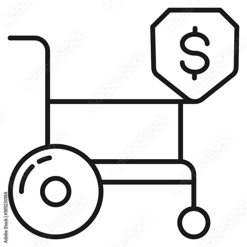 Disability Insurance Outline Icon
