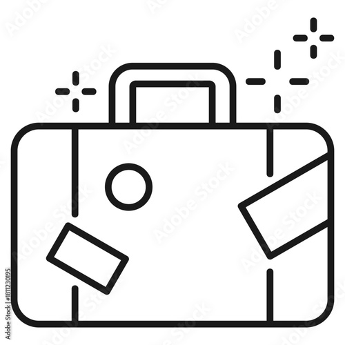 Travel Benefit Outline Icon