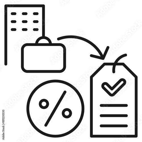 Employee Discount Outline Icon