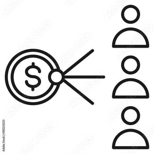 Profit Sharing Outline Icon