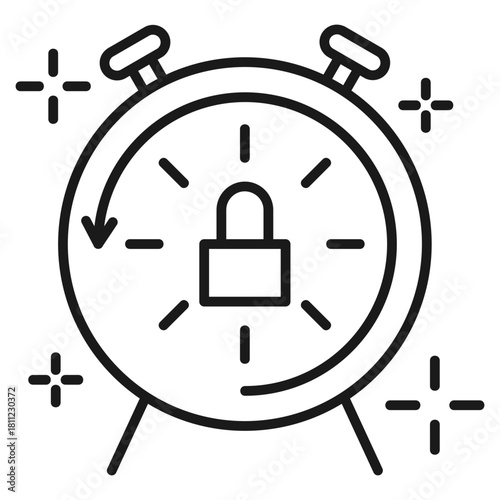 Flexible Work Schedule Outline Icon