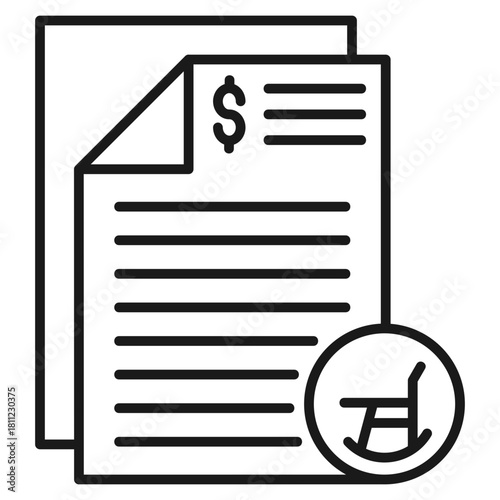 Pension Plan Outline Icon