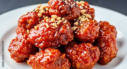 Crispy Korean Fried Chicken in Spicy Gochujang Sauce