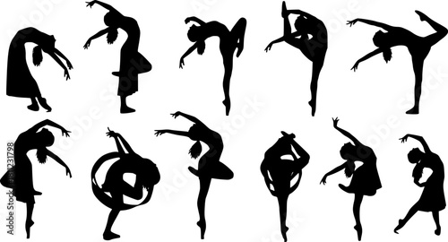 Dancer male and female silhouettes
