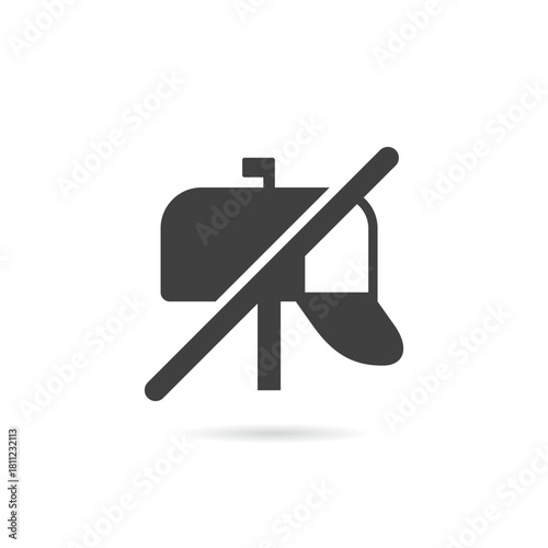 Vector Isolated No Mailbox Icon