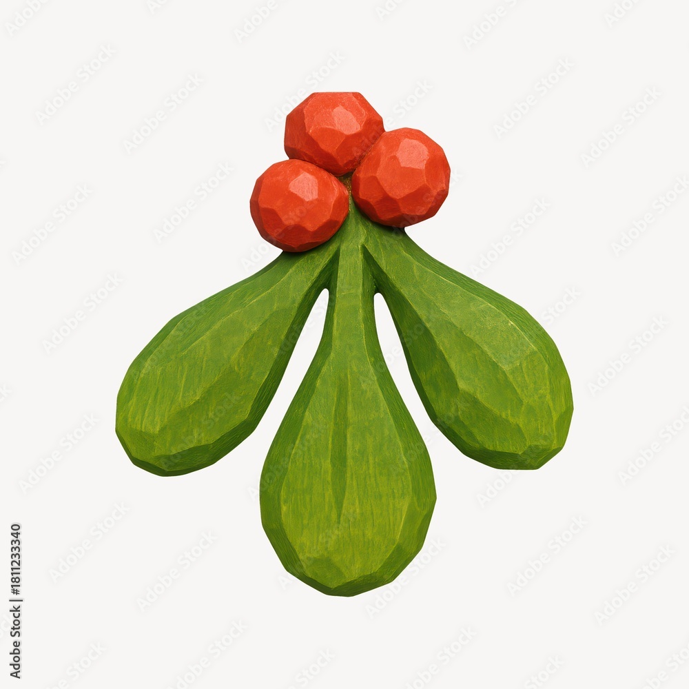 Obraz premium Festive holiday mistletoe illustration
