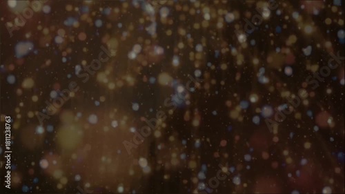 Golden Bokeh Particles Falling Background for Celebration Events