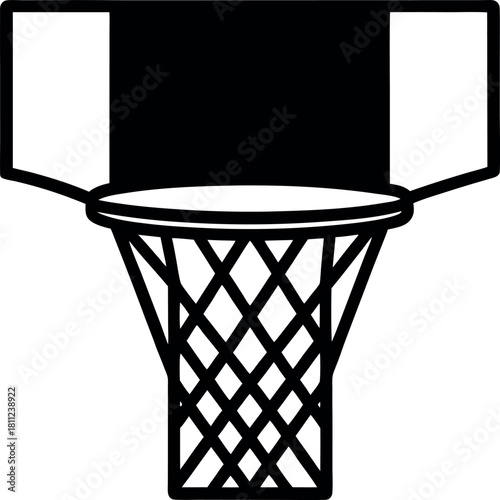 basketball ring duotone icon