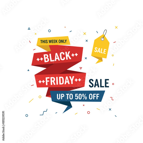 Black Friday sale promotion with up to 50% off this week only