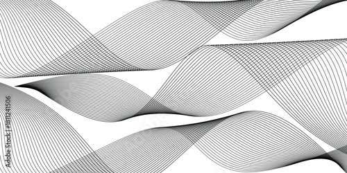 Black Abstract background wavy lines. gradient wave background illustration. Curved wave. Abstract wave element for design