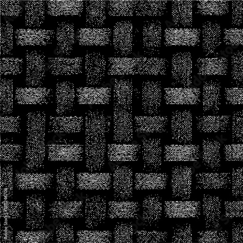 Black and white woven fabric texture background seamless pattern textile design surface graphic art vector material