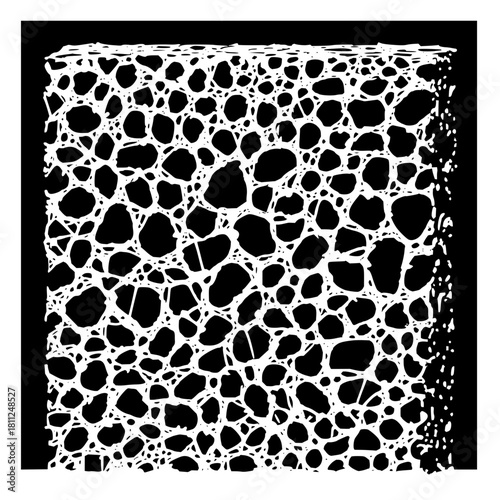 White porous material texture background vector illustration for graphic design and web design use cases