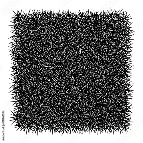 Abstract black and white chaotic pattern with lines texture background design element illustration vector art